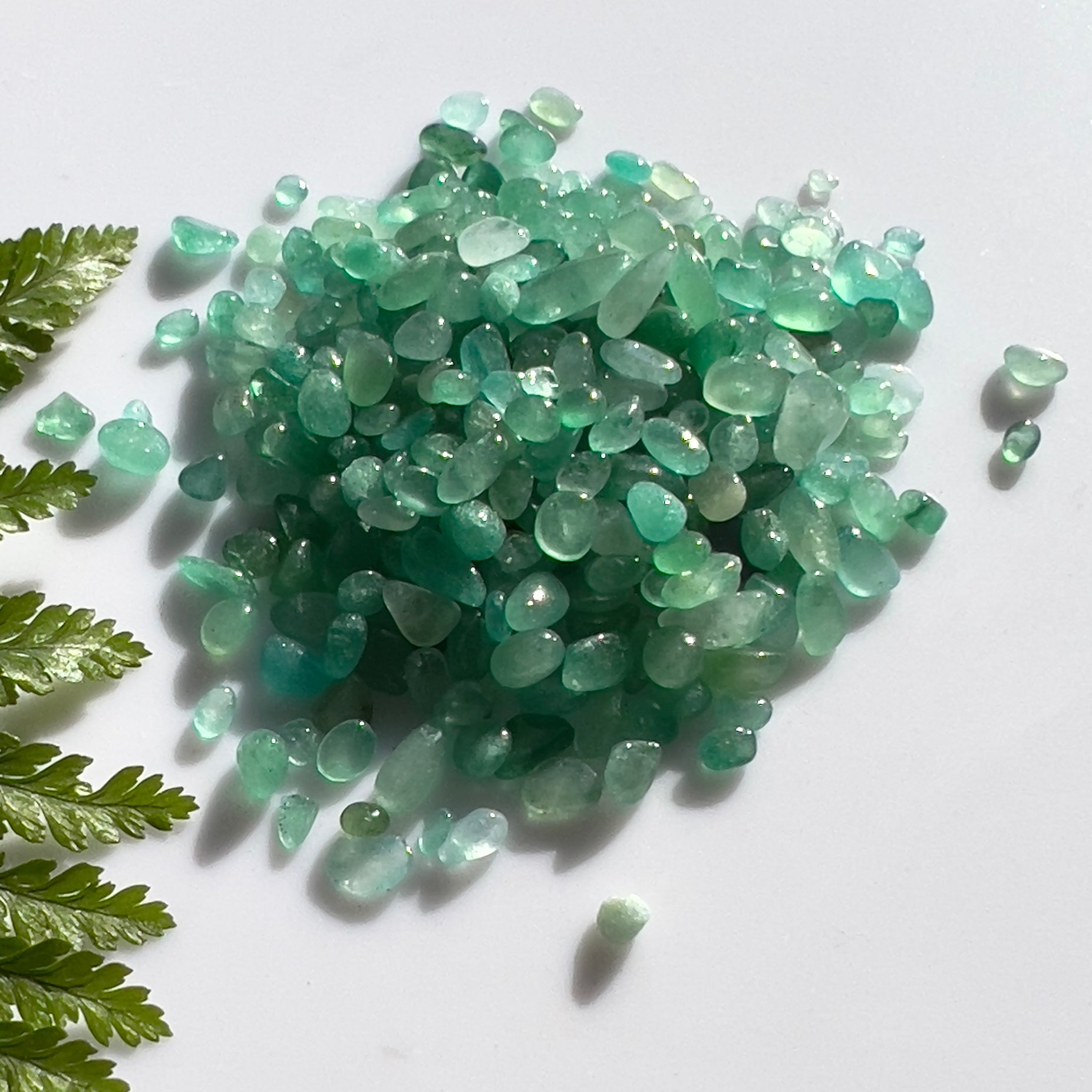 Green Agate Crystal Chips