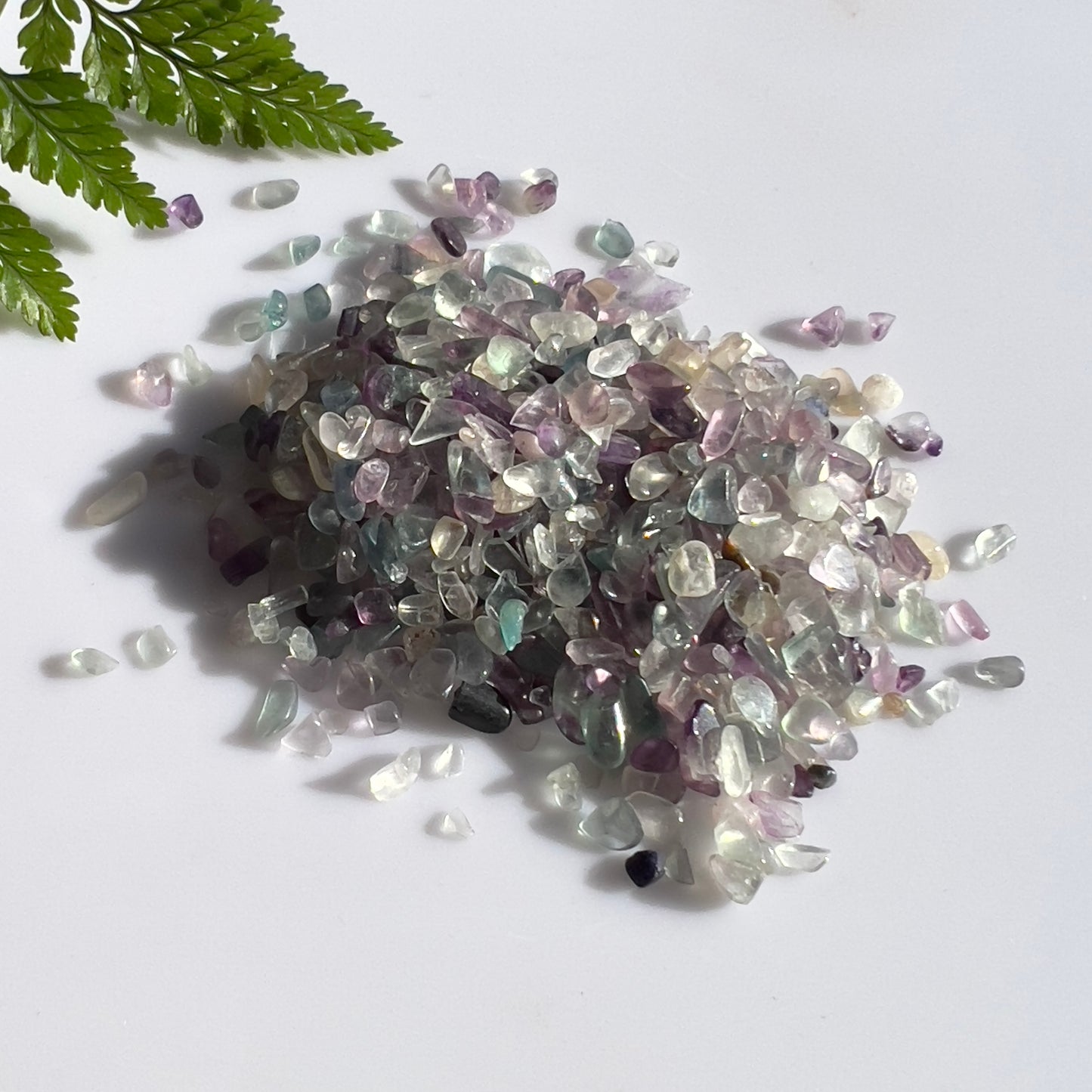 Rainbow Fluorite Crystal Chips