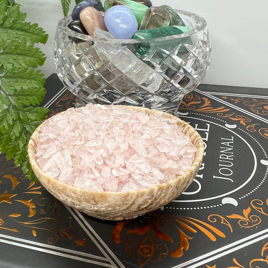 Rose Quartz Crystal Chips