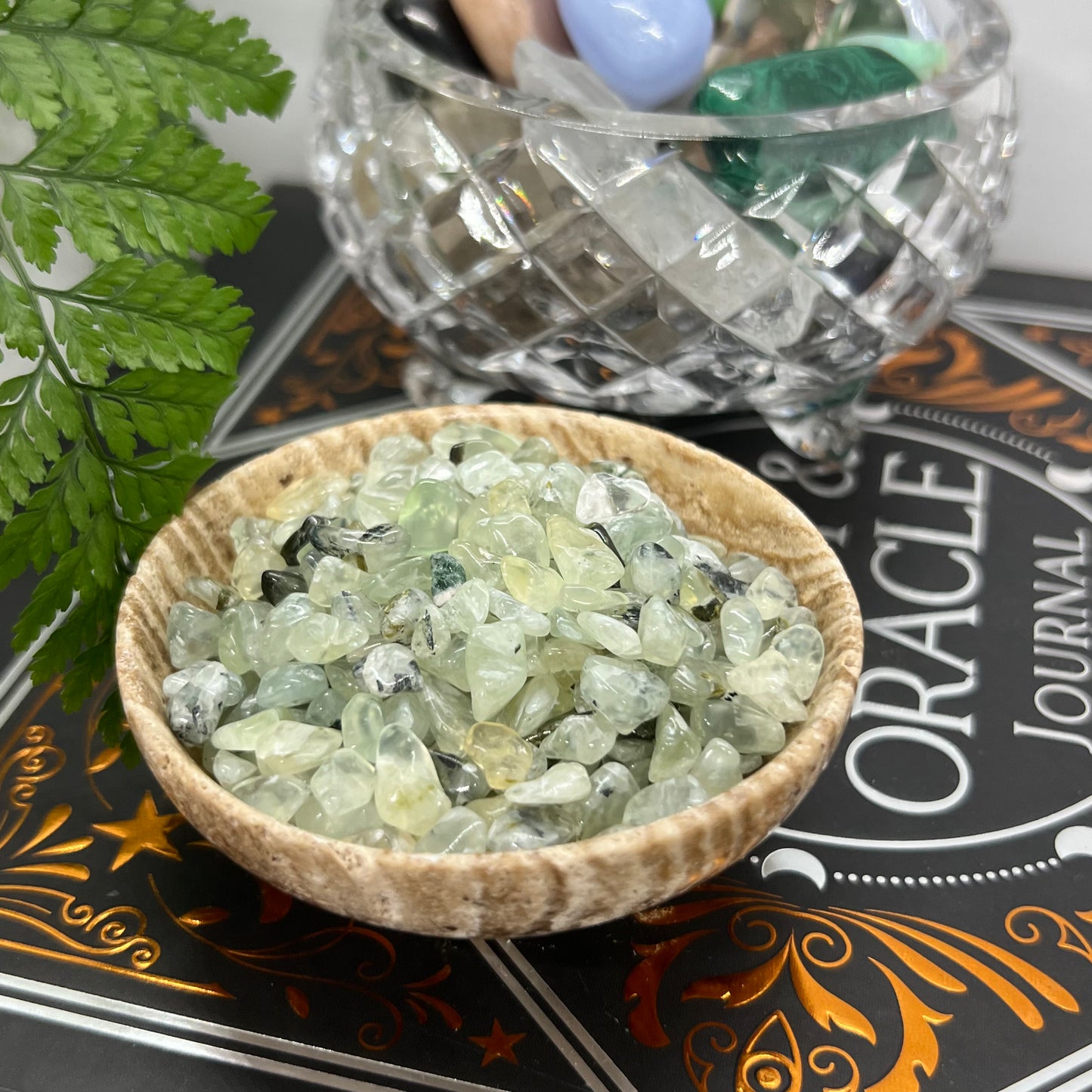 Prehnite Crystal Chips (medium polished)
