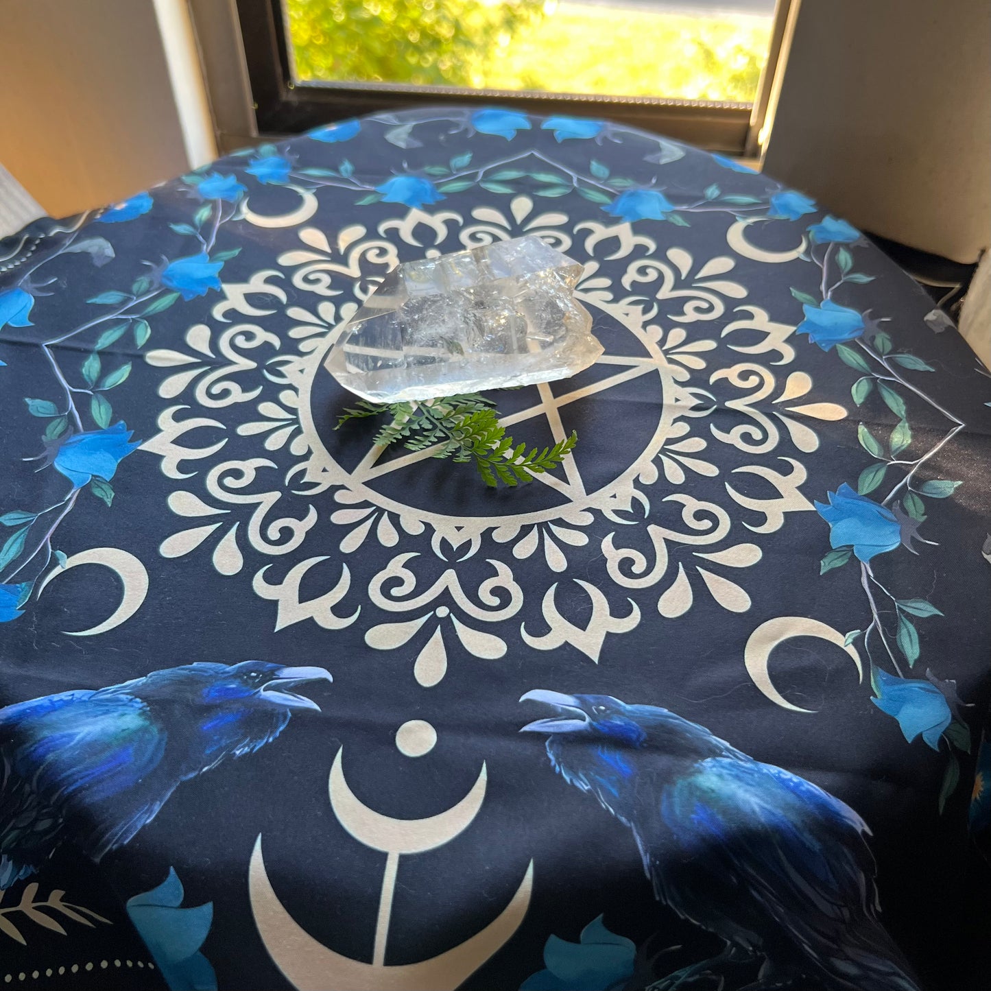 Altar Cloth - Ravens on Black