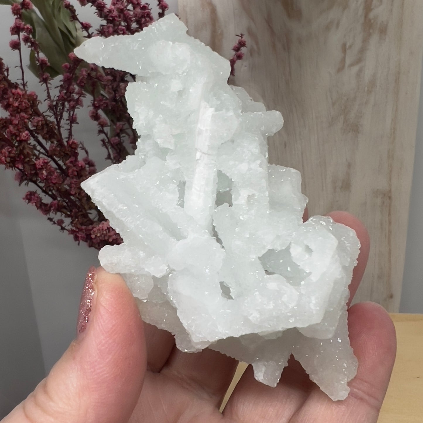 Prehnite after Laumontite Pseudomorph Mineral Specimen