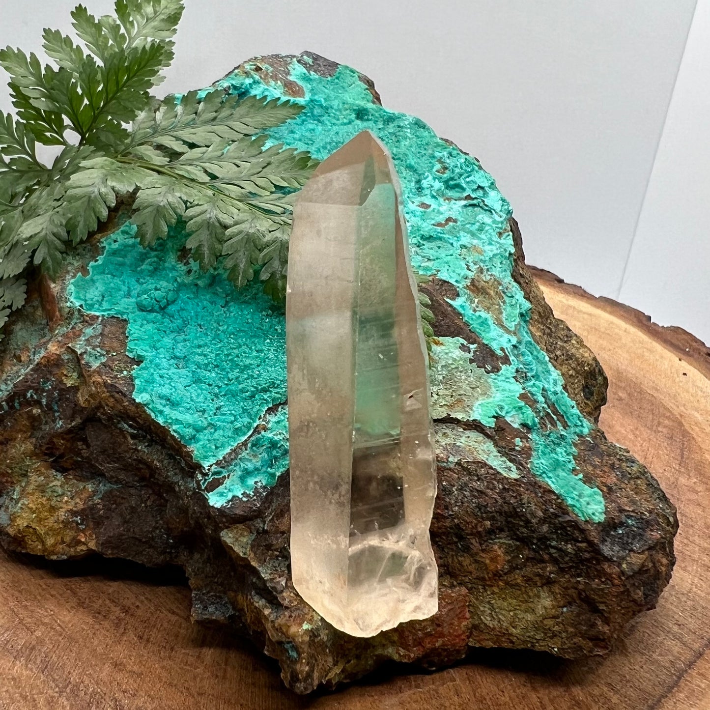 Tangerine Lemurian Quartz Point - Tessin habit with Starbrary glyphs