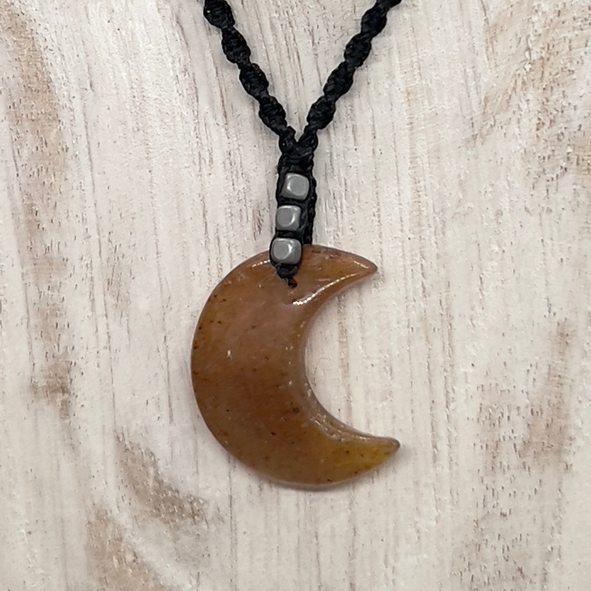Agate Crescent Moon Necklace