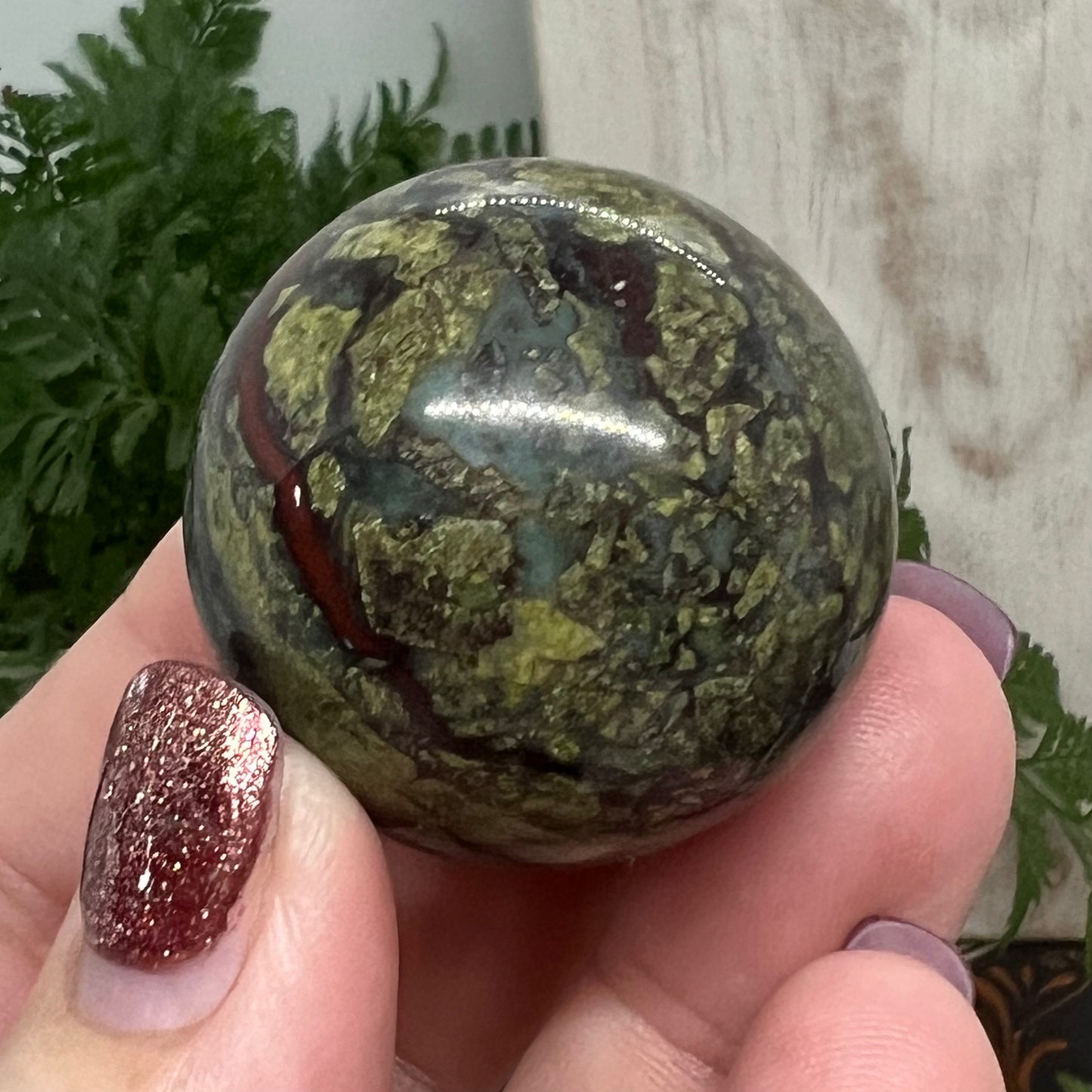 Dragon Blood Jasper Crystal Sphere