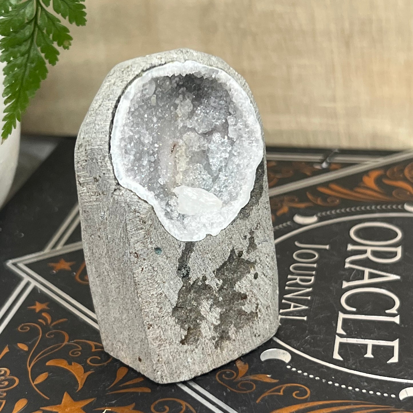 Geode Apophyllite Cluster Specimen on Matrix Zeolite