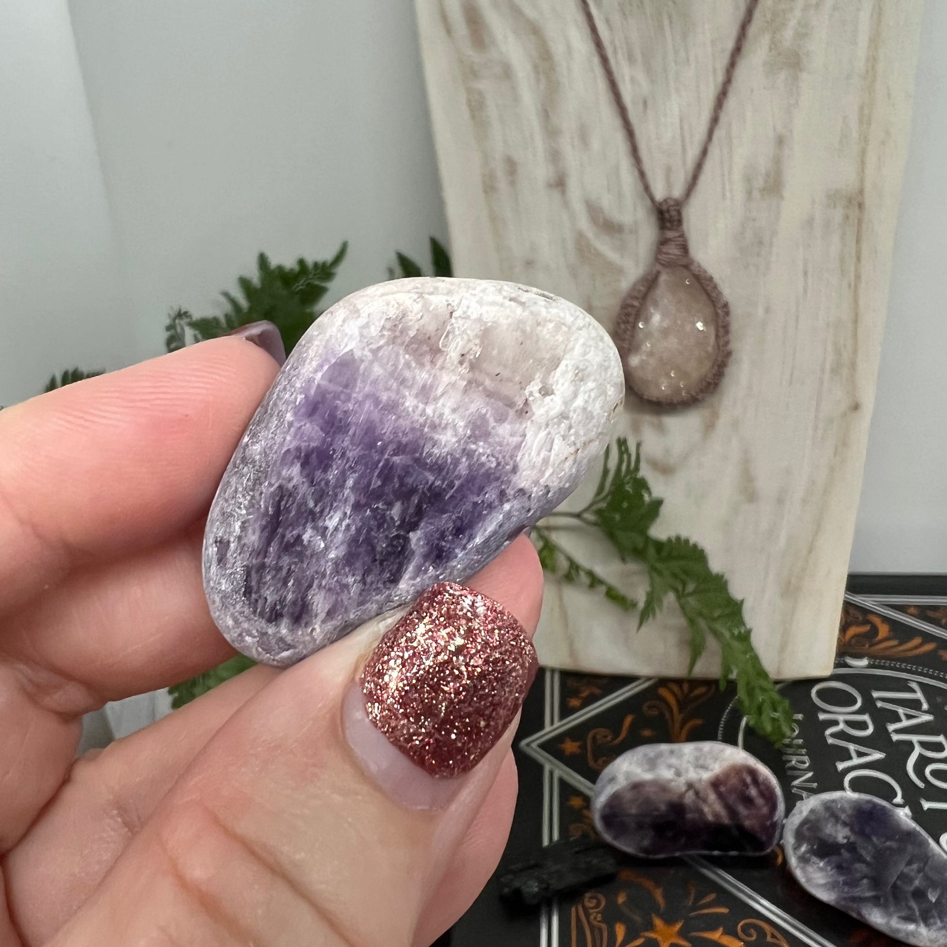 Amethyst Seer Scrying Stone, Polished face Amethyst
