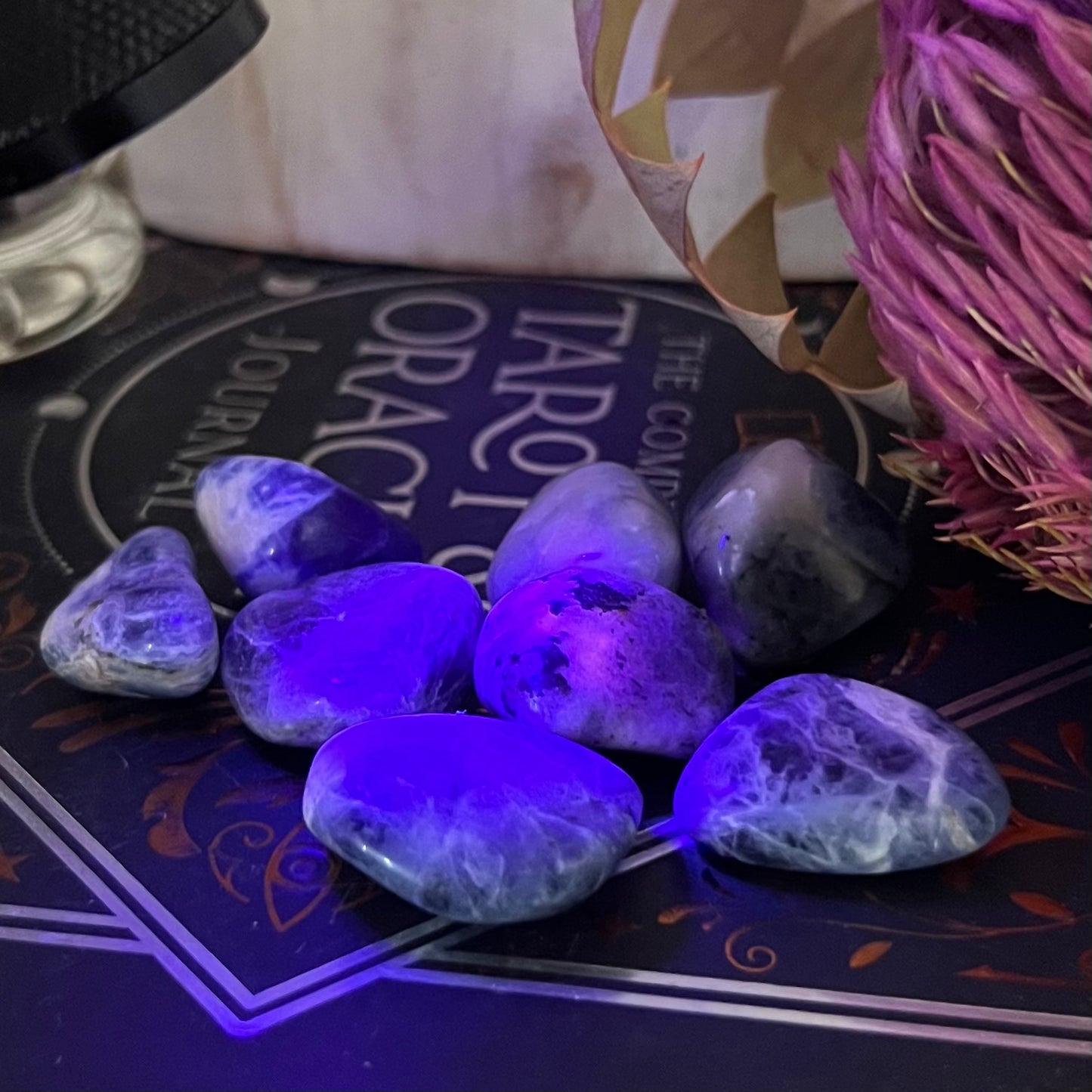 UV Reactive Sodalite Tumblestones
