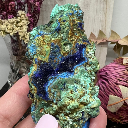 Azurite with Malachite & Chrysocolla Rough Specimen (China) (150g)