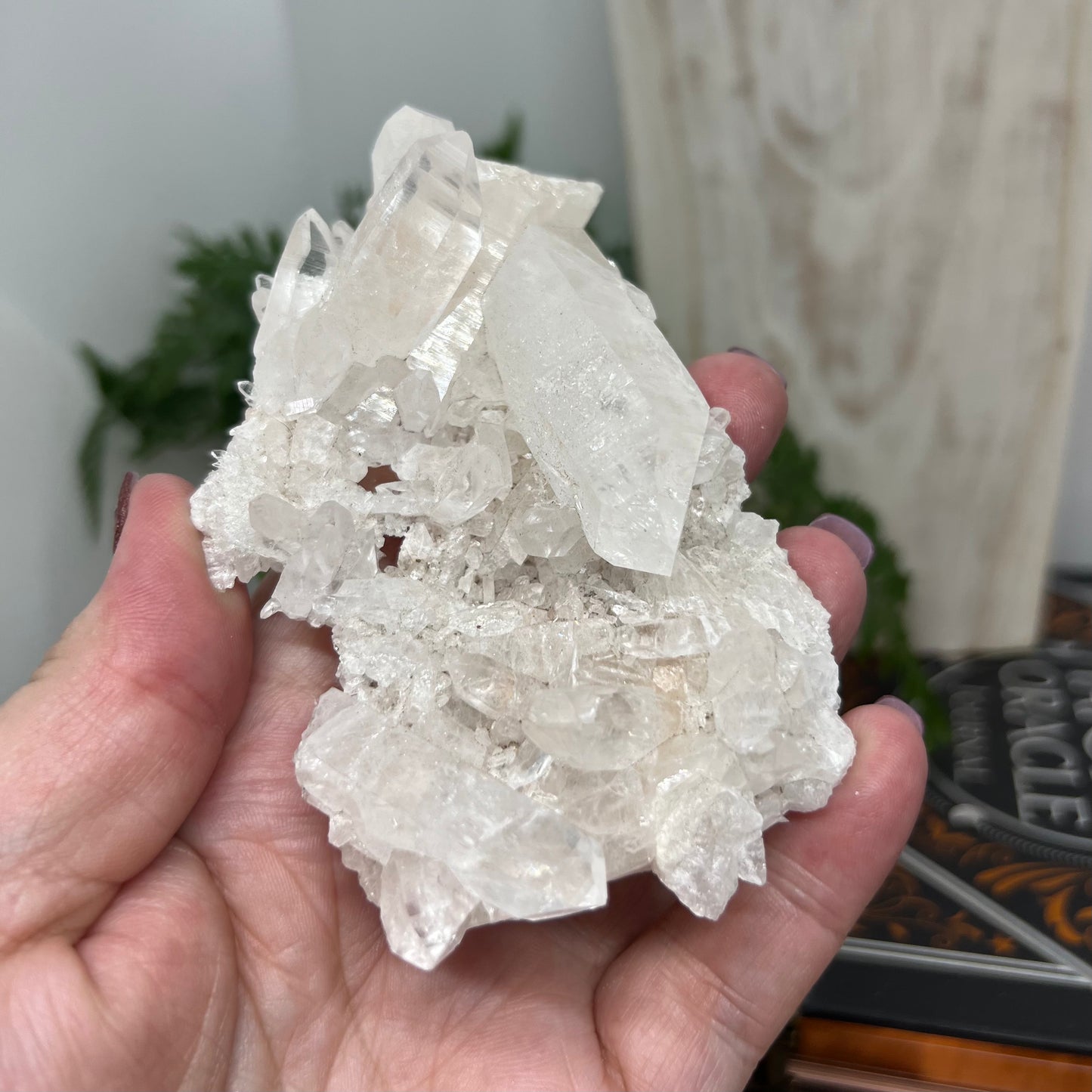 Himalayan Quartz Cluster - Medium sized - minimal matrix