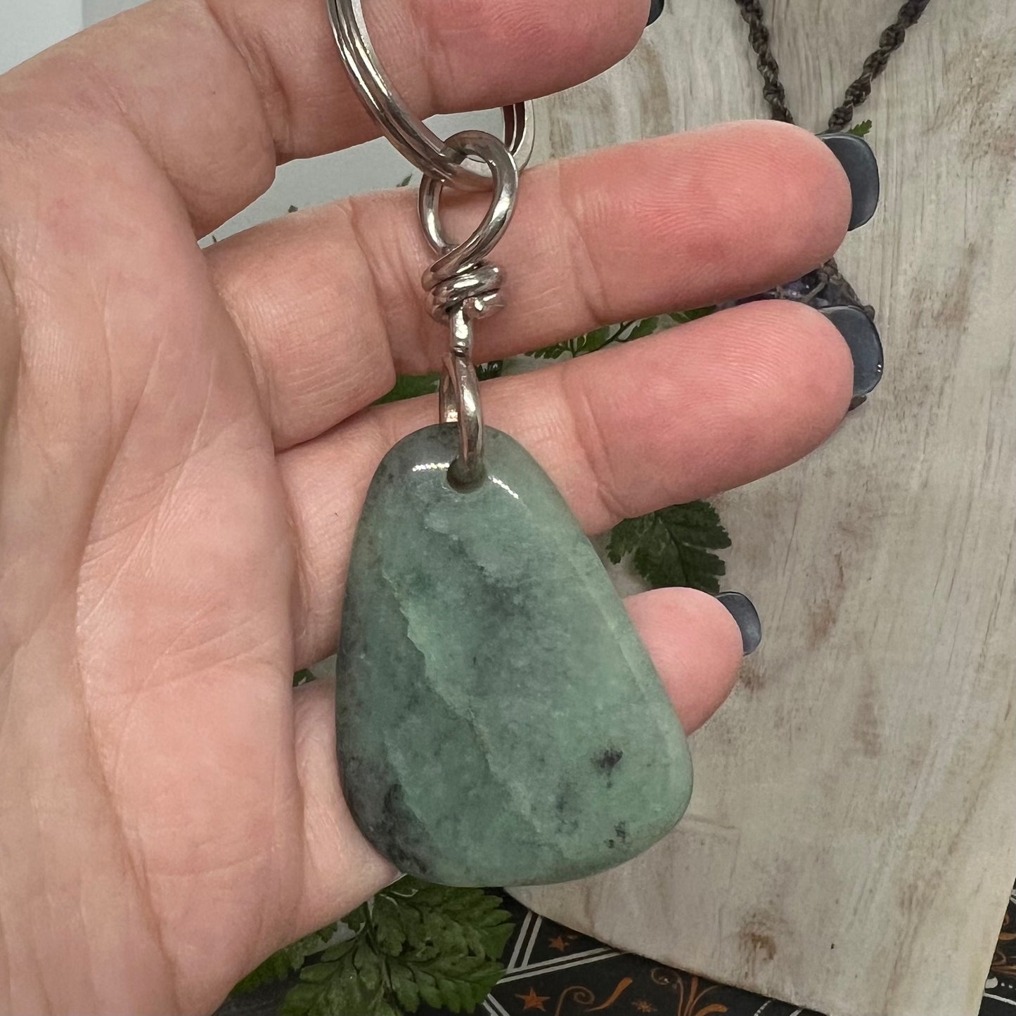 Crystal Keyring/ Crystal Key chain - Aventurine ~ Mookaite ~ Jasper ~ Unakite