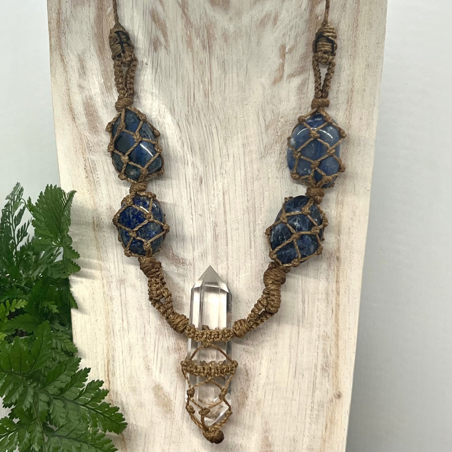 'Truth Seeker' Talisman - Dumortierite/Sodalite/Lapis Lazuli/Blue Quartz/Clear Quartz
