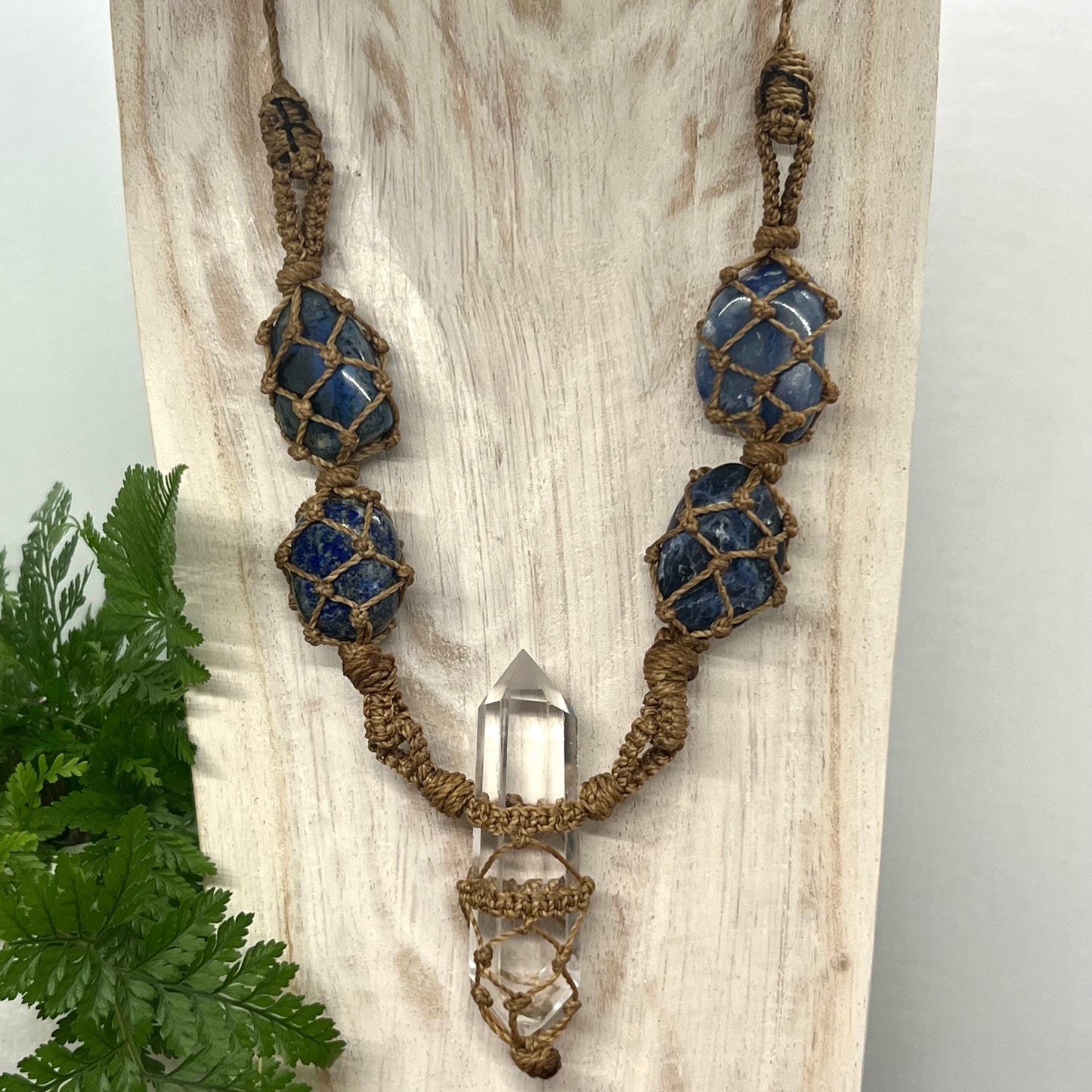 'Truth Seeker' Talisman - Dumortierite/Sodalite/Lapis Lazuli/Blue Quartz/Clear Quartz