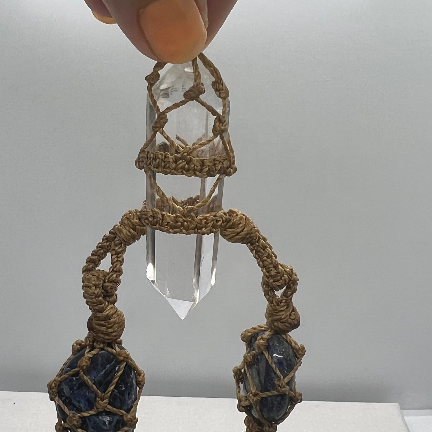 'Truth Seeker' Talisman - Dumortierite/Sodalite/Lapis Lazuli/Blue Quartz/Clear Quartz