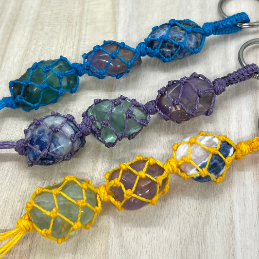 Student Focus Charm - Fluorite, Ametrine, Sodalite