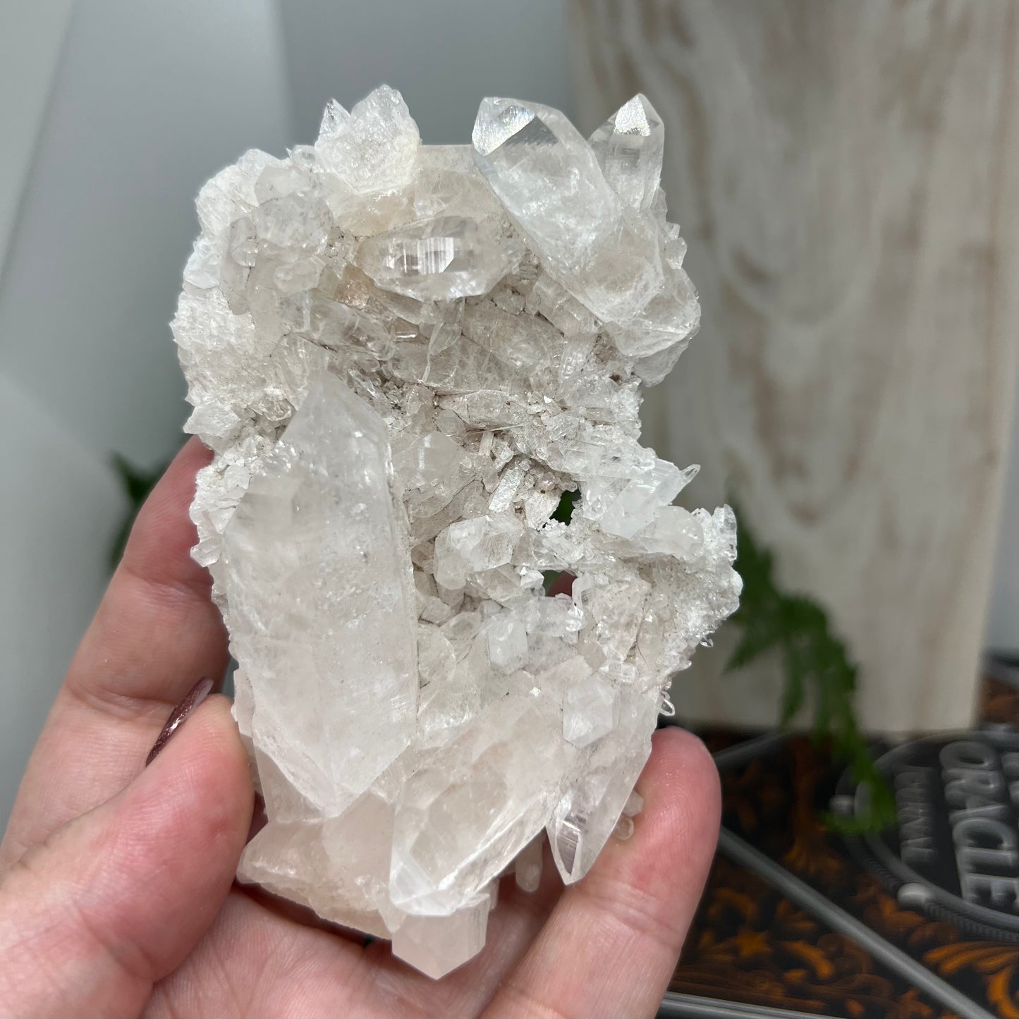 Himalayan Quartz Cluster - Medium sized - minimal matrix