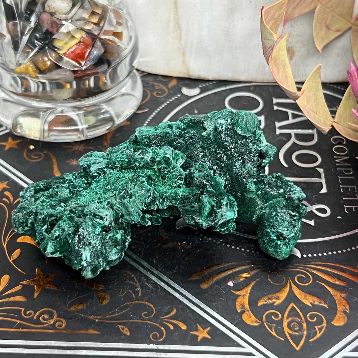 ‘Velvet’ Malachite (Congo): Botryoidal, silky fibrous specimen (106.45g)