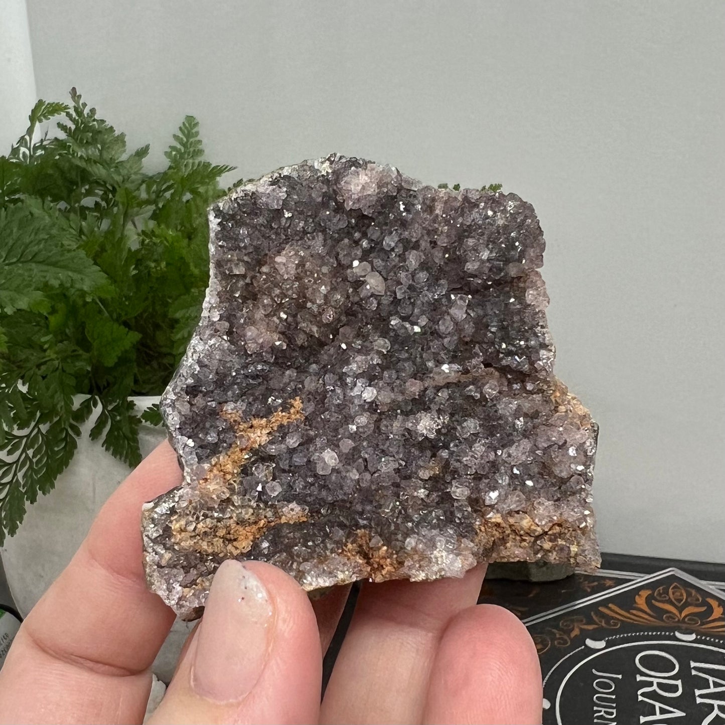 Amethyst Cluster - Raw Rainbow Amethyst Cluster with iron oxide coating
