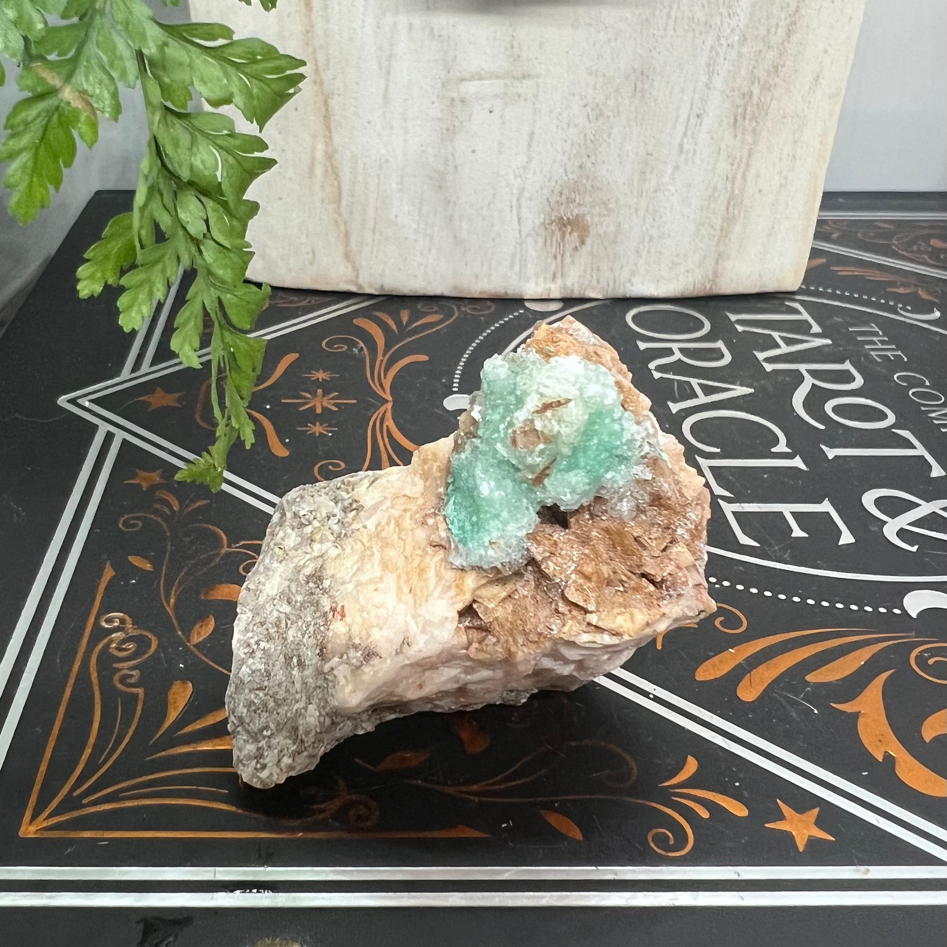 Rosasite on Dolomite Matrix - rough Mineral Specimen