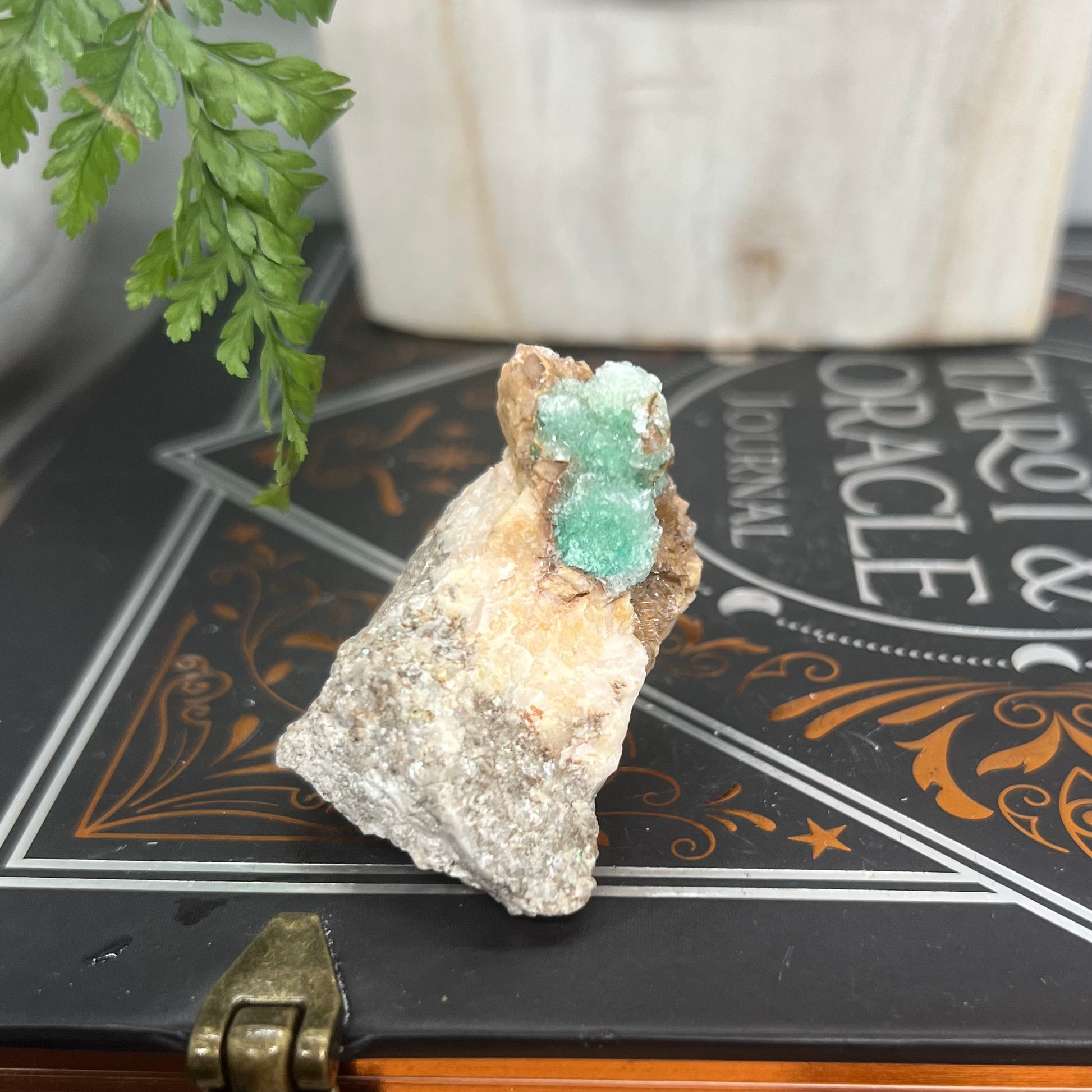 Rosasite on Dolomite Matrix - rough Mineral Specimen