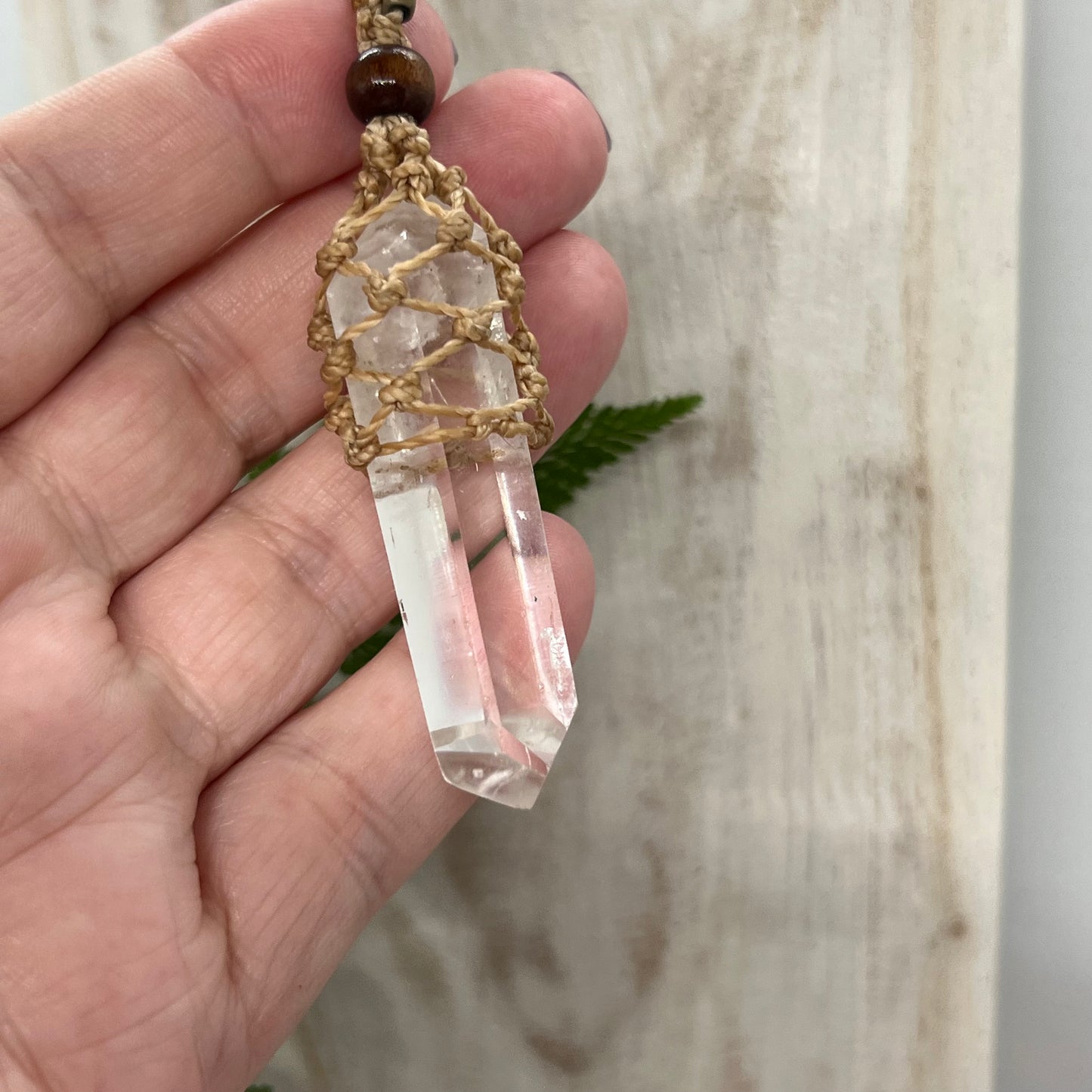 'Saraswati' - Double terminated Quartz Amplifier with Azurite