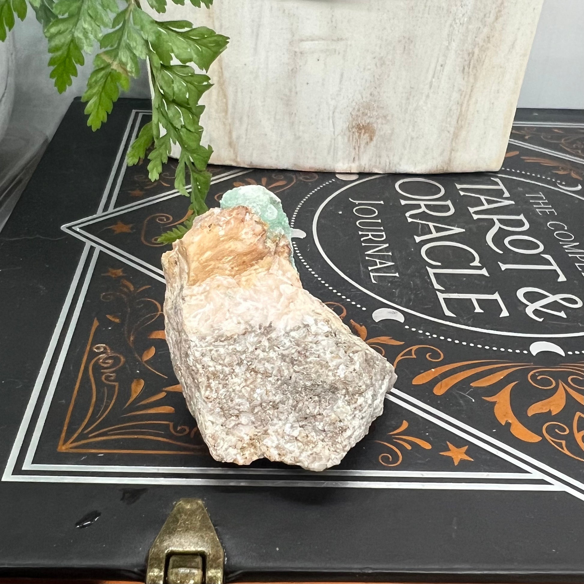 Rosasite on Dolomite Matrix - rough Mineral Specimen