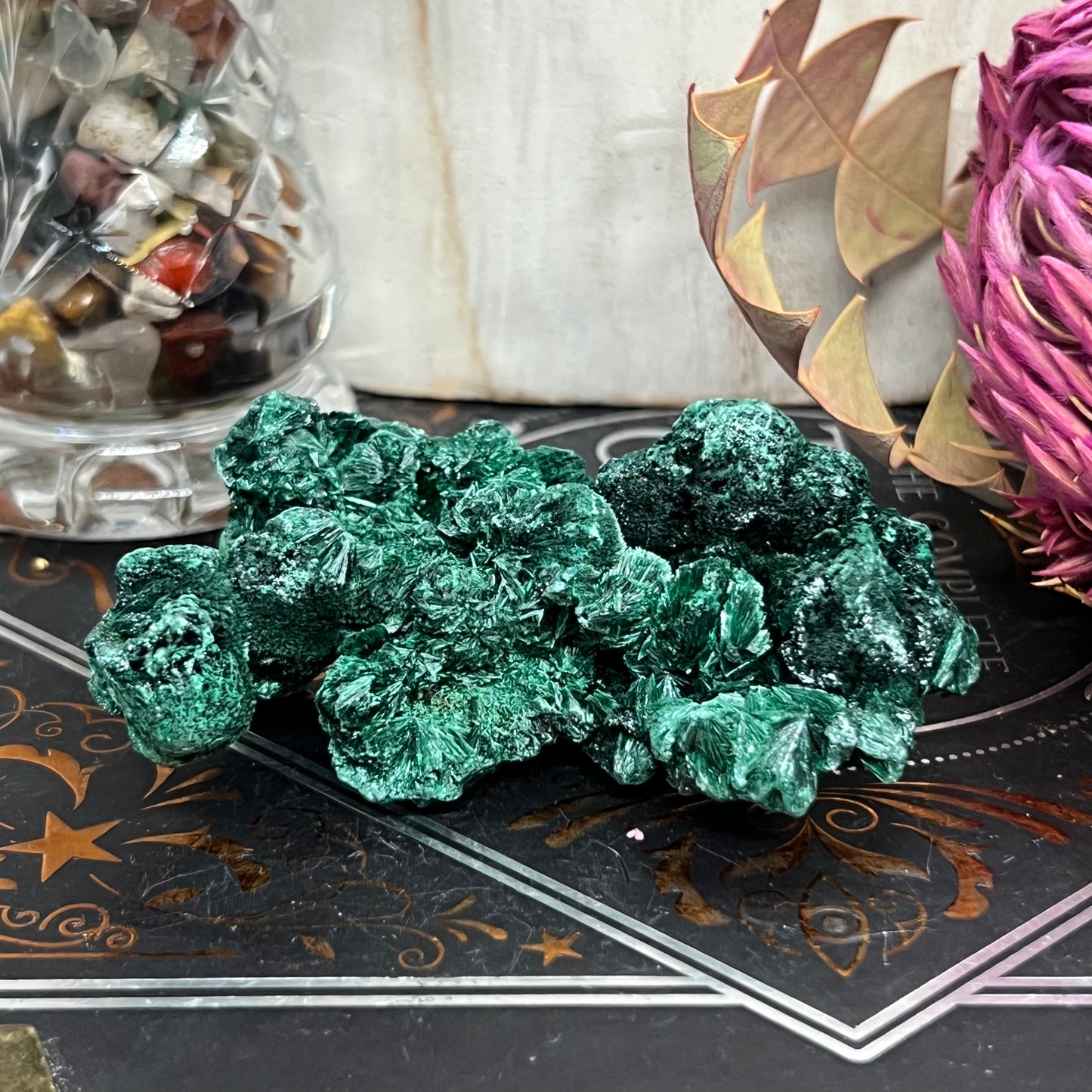 ‘Velvet’ Malachite (Congo): Botryoidal, silky fibrous specimen (106.45g)