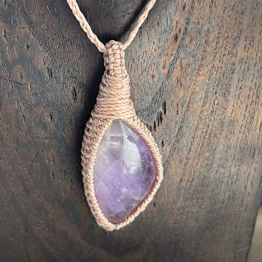 Amethyst Macrame Necklace