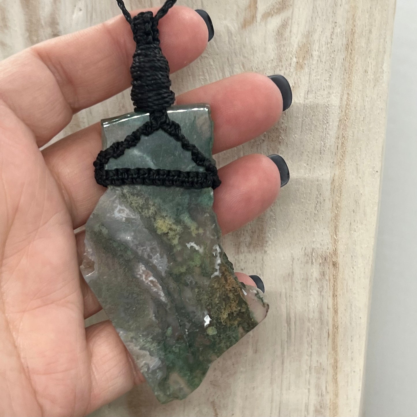 Large Moss Agate feature Necklace - Mother Earth Magic