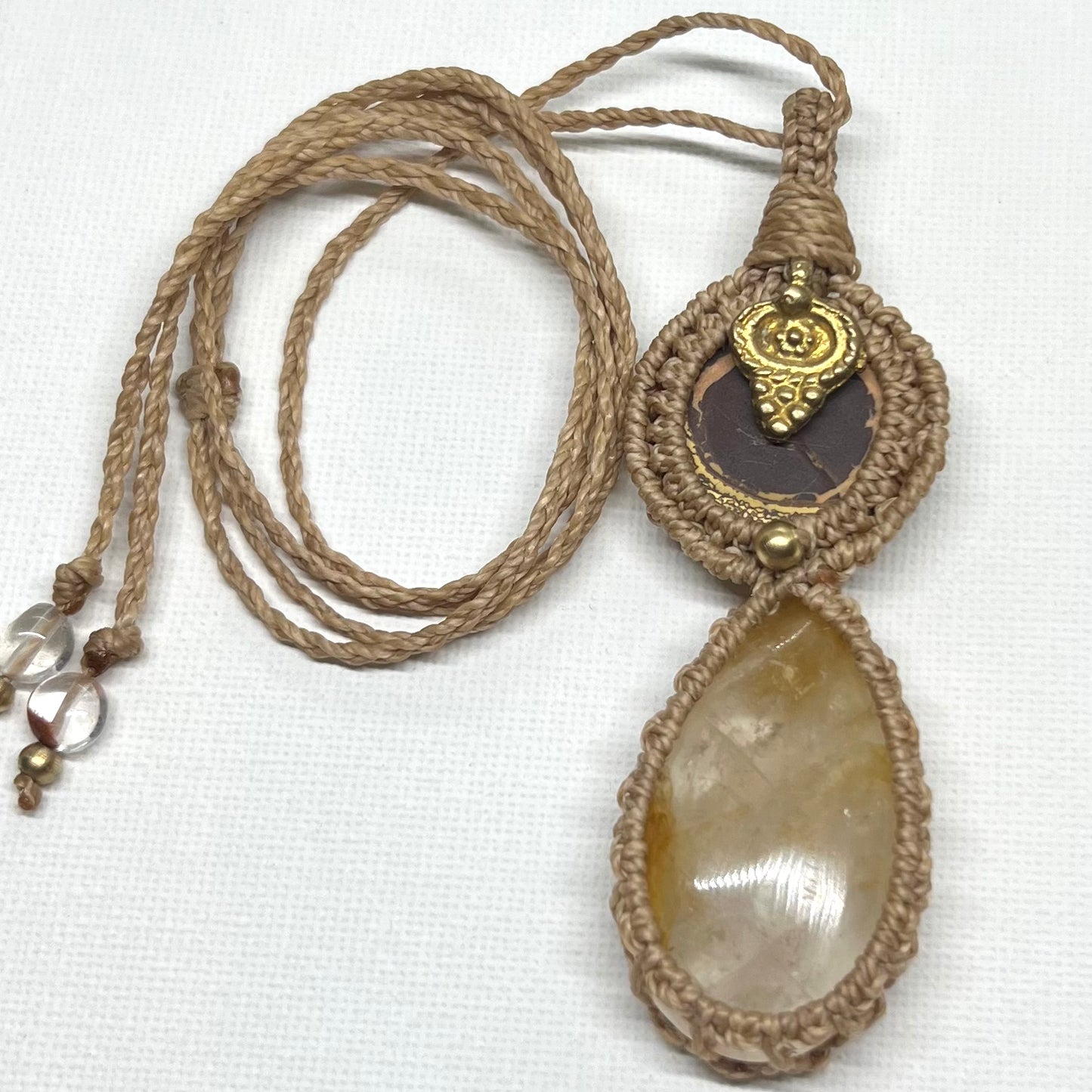 'Surya' Talisman - Australian Yowah Nut & Golden Healer Quartz
