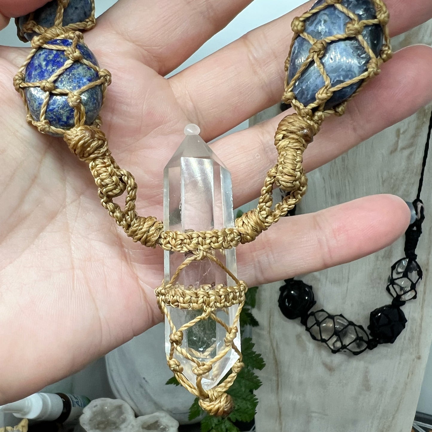 'Truth Seeker' Talisman - Dumortierite/Sodalite/Lapis Lazuli/Blue Quartz/Clear Quartz