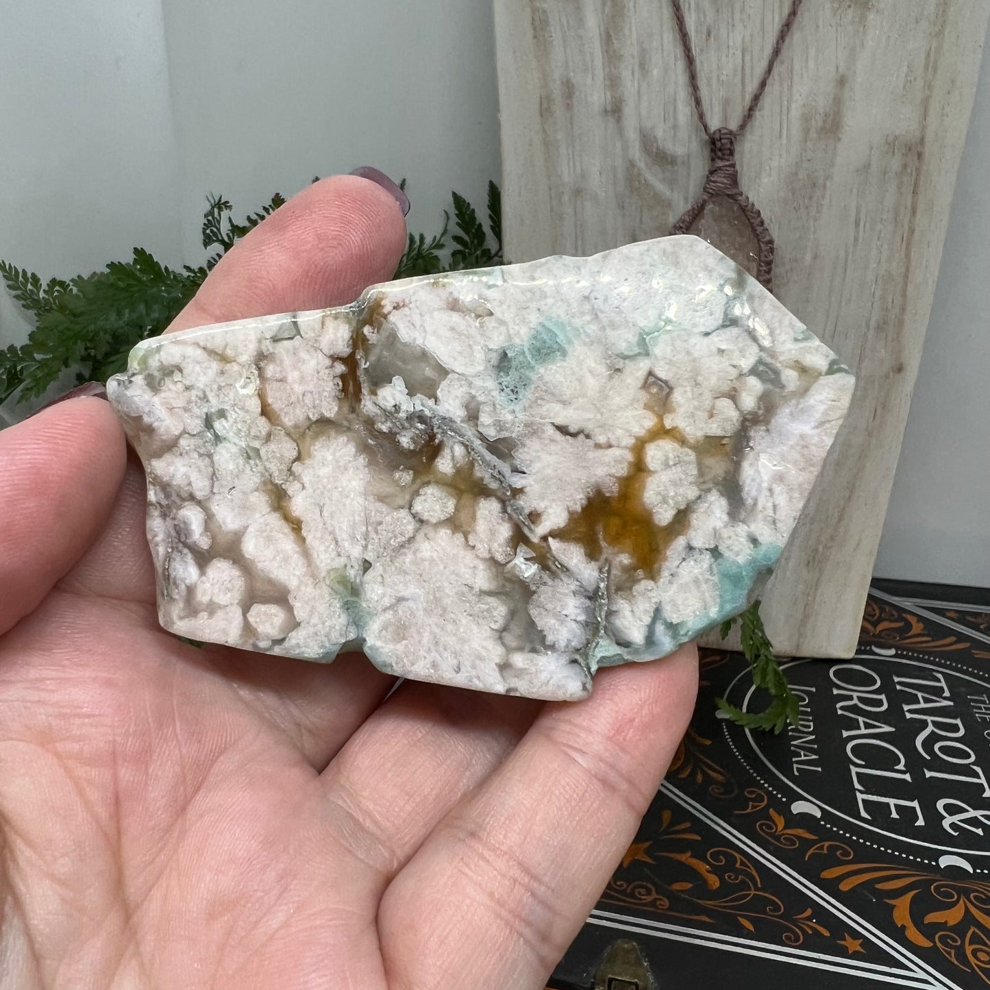 Flower Agate / Cherry Blossom Agate Polished Slab - Blue tone inclusions