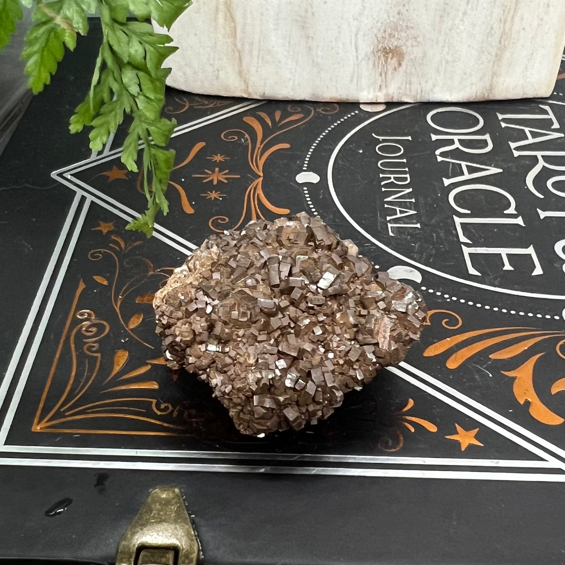 Vanadinite Cluster - Bronze/Brown clear cubic form: Morocco