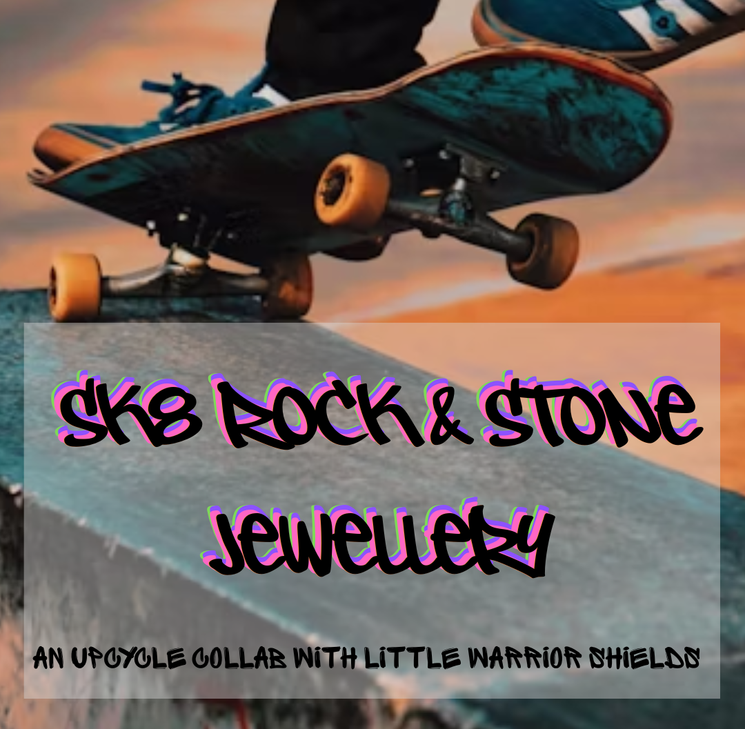 Sk8 Rock & Stone Necklaces - collab with Little Warrior Shields, Manly QLD