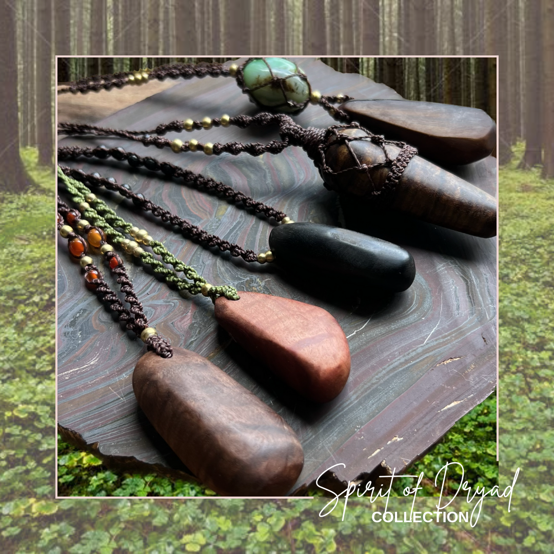 Natural Timber Crystal Talismans created with Our Little Shed, Terrigal NSW