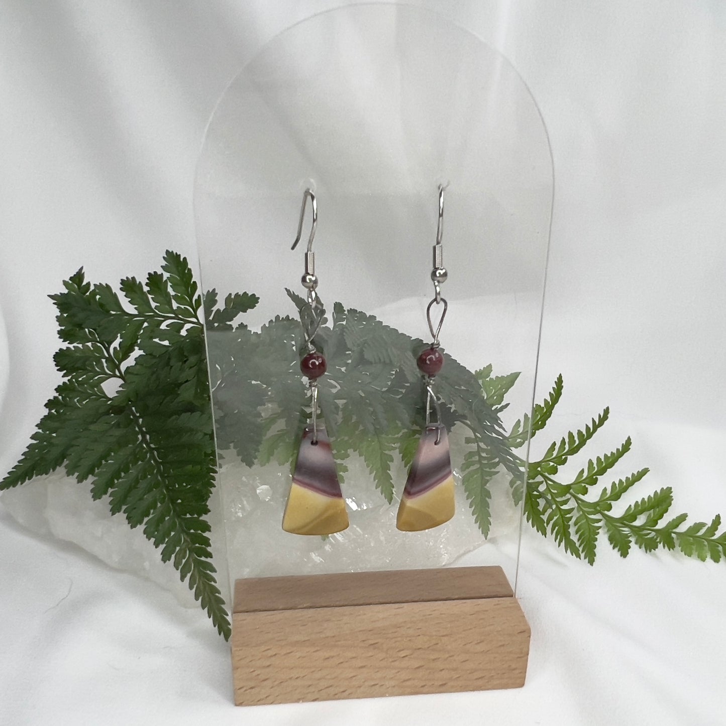 Australian Mookaite Crystal Earrings: Vitality ∙ Courage ∙ Nurturing