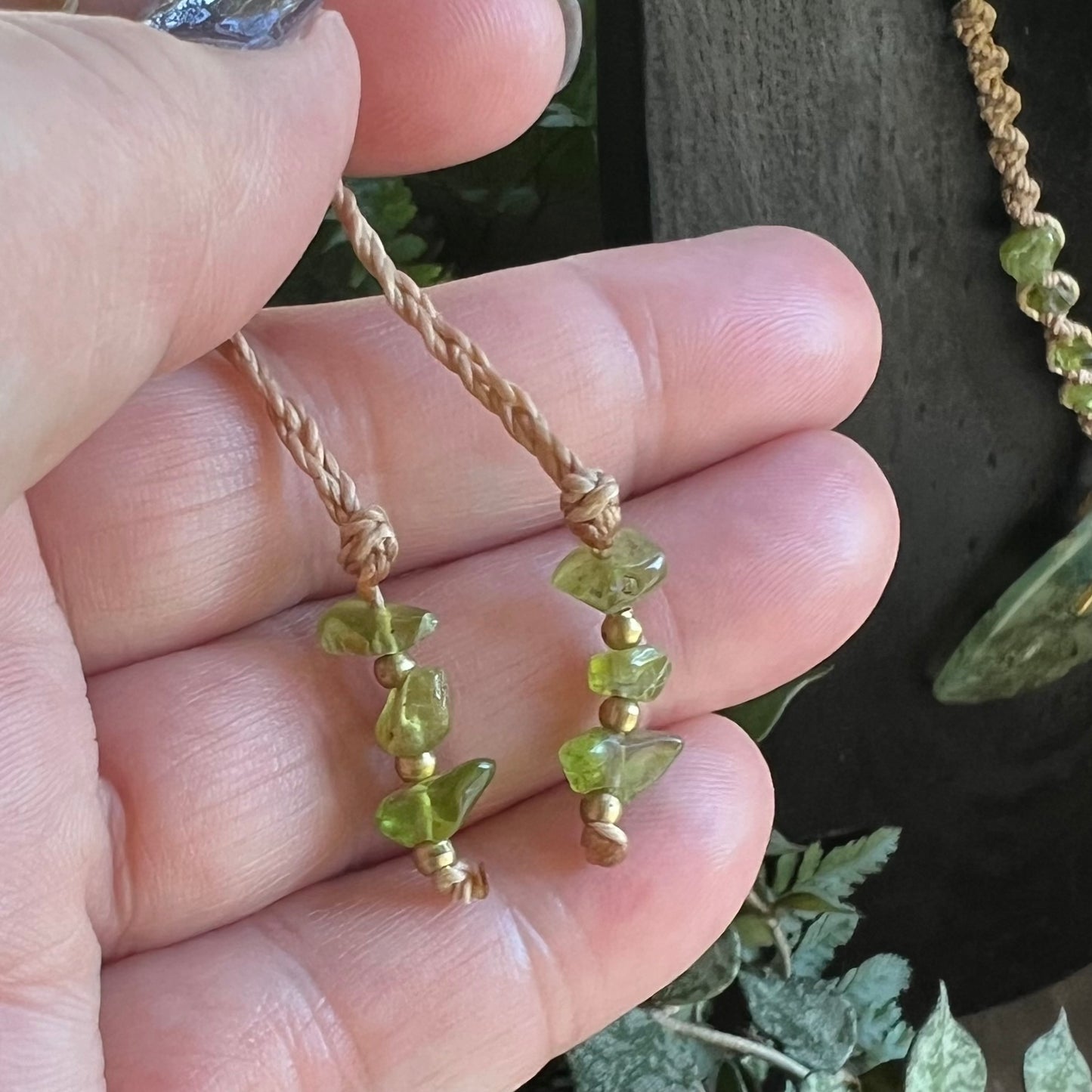 Prehnite and Peridot Necklace