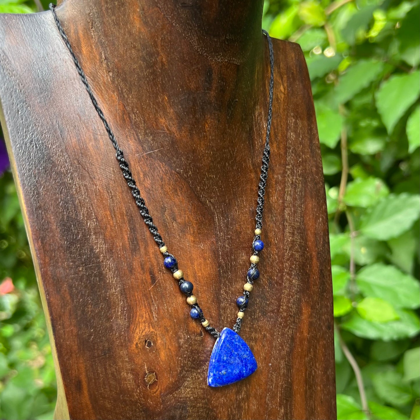 Lapis Lazuli Macrame Crystal Necklace