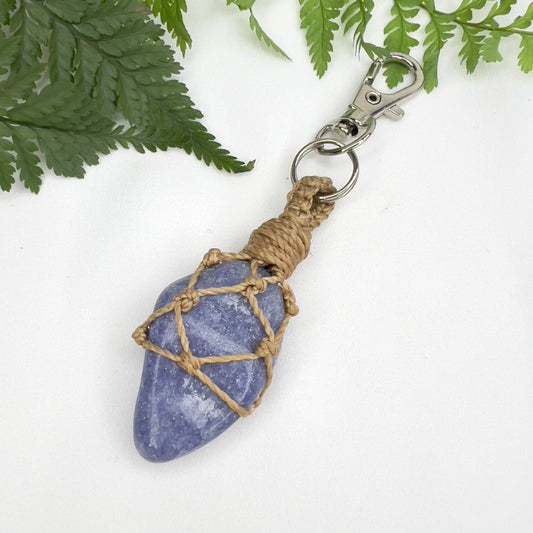 Crystal Macrame Keyring Charm | Pet Collar Charm