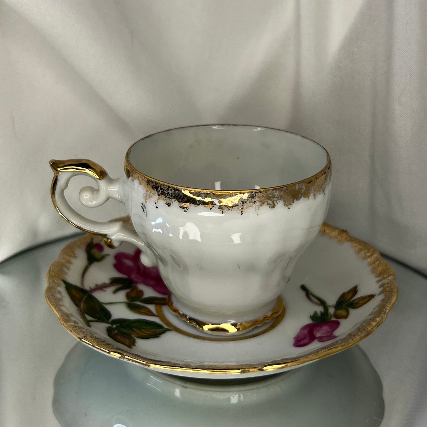 Vintage Demitasse Teacup & Saucer | Rose teacup | Delicate porcelain - Japan | A small Teapcup set perfect for little hands!