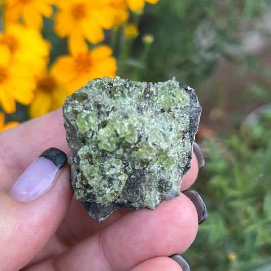 Olivine/Peridot rough specimen - Øtrøy, Norway