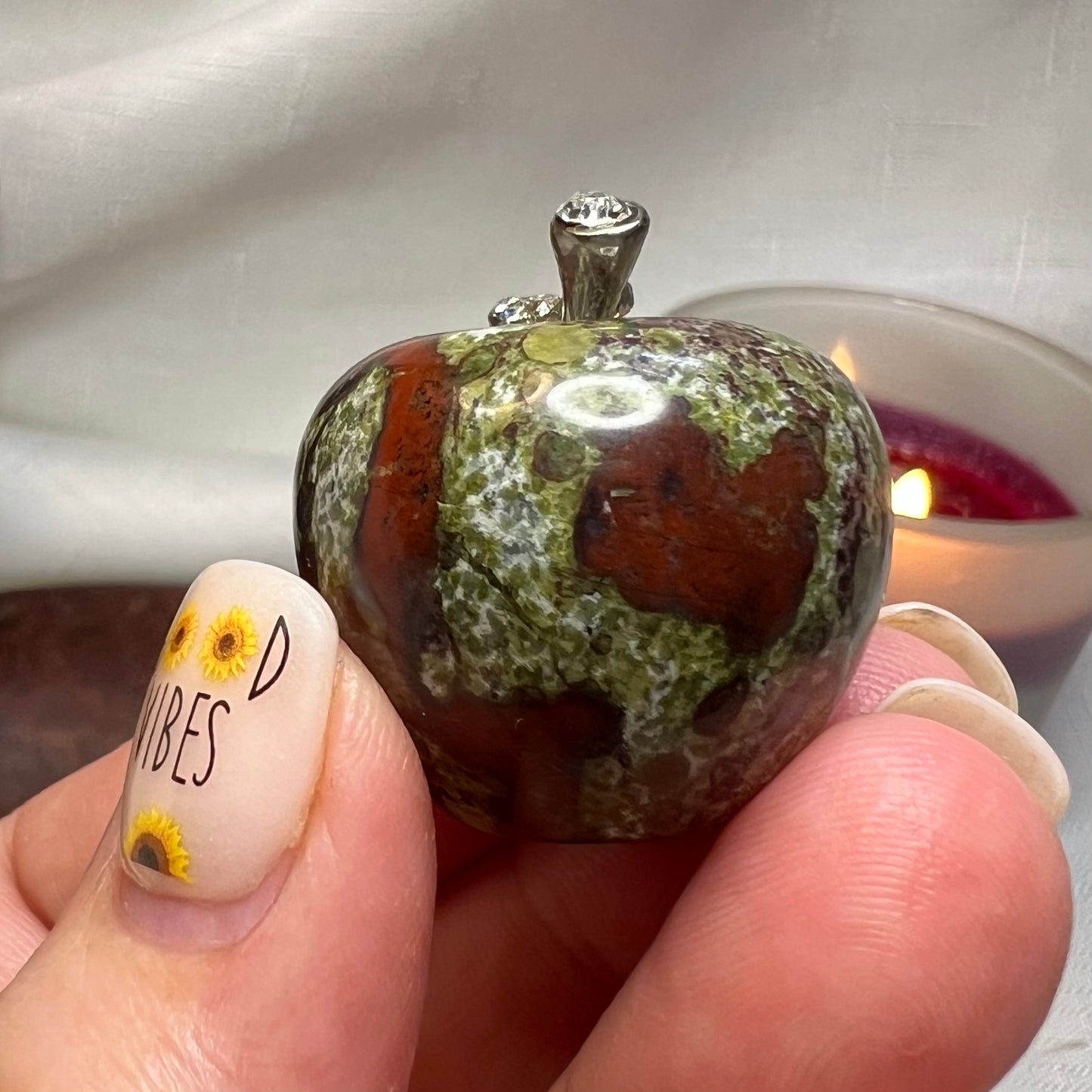 Dragonblood Jasper Crystal Apple