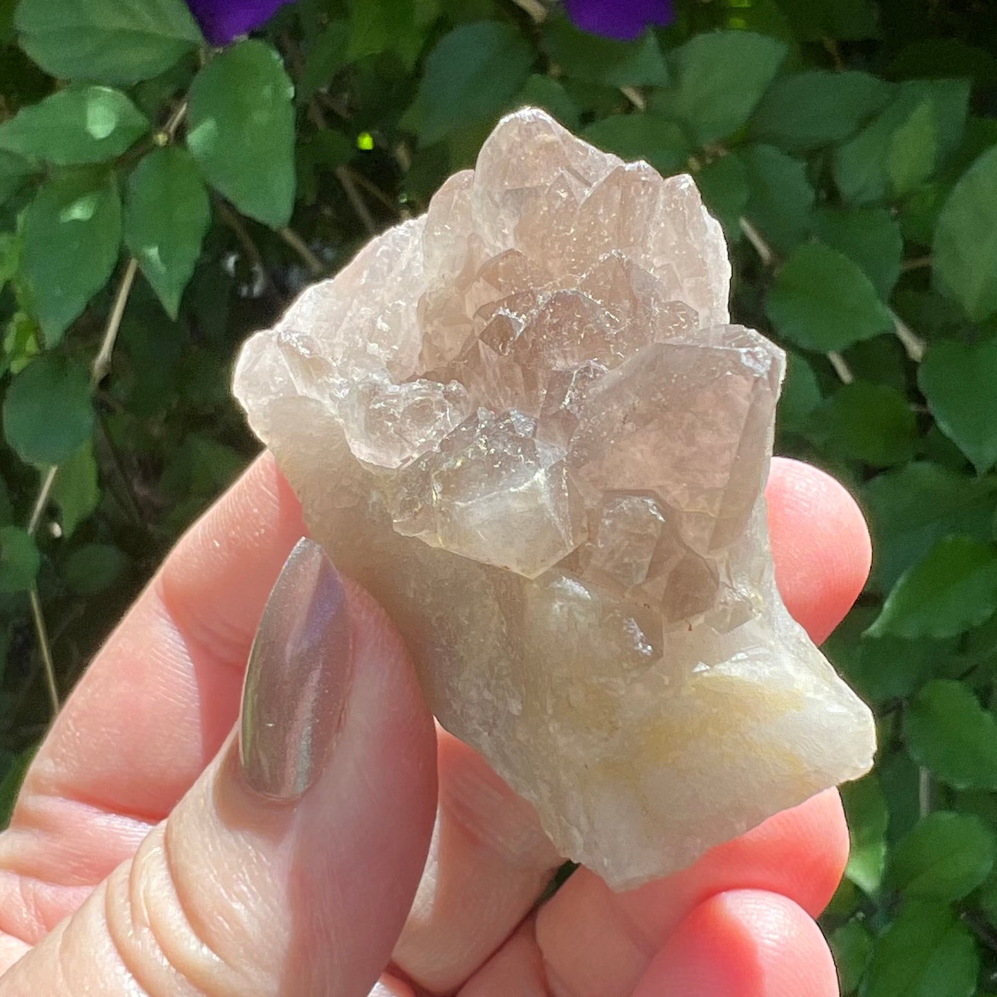Small Silvery Smoky Quartz Cluster