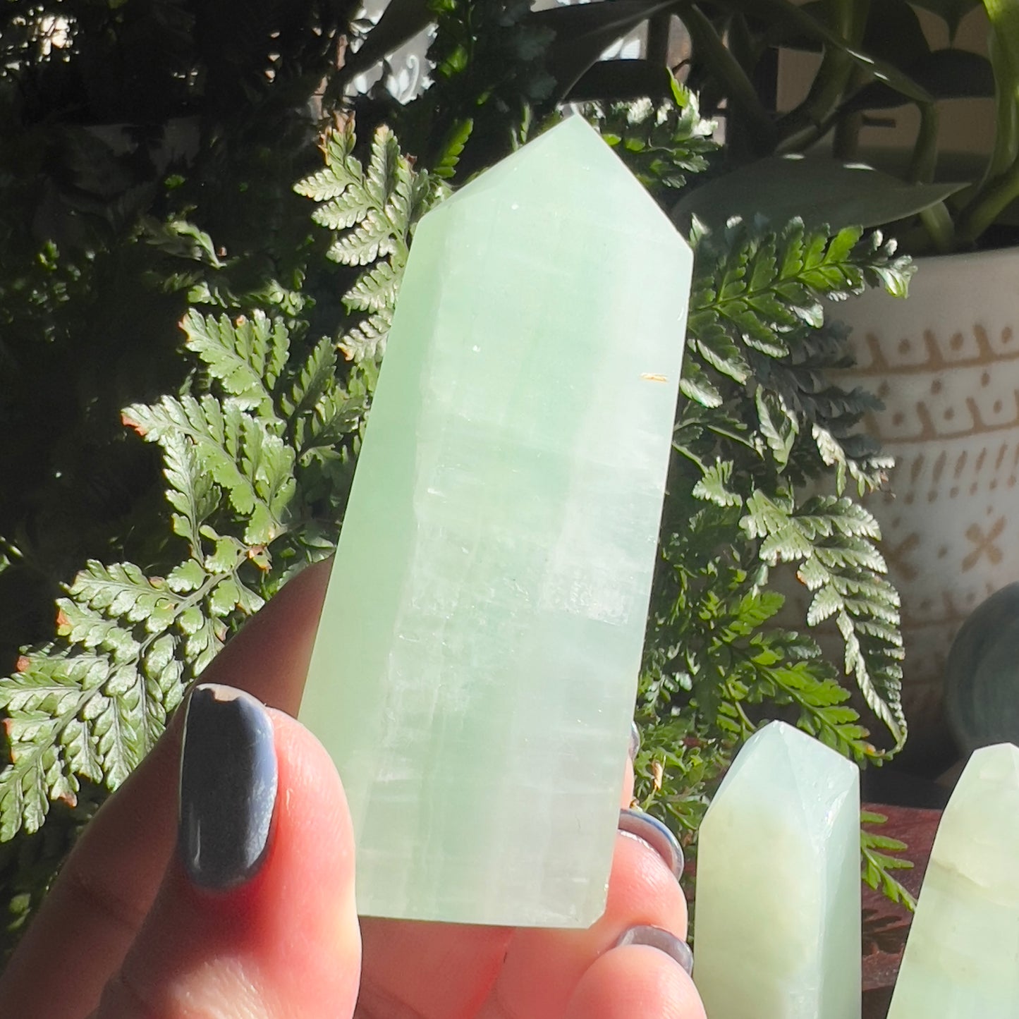 Pistachio Calcite Tower (B)