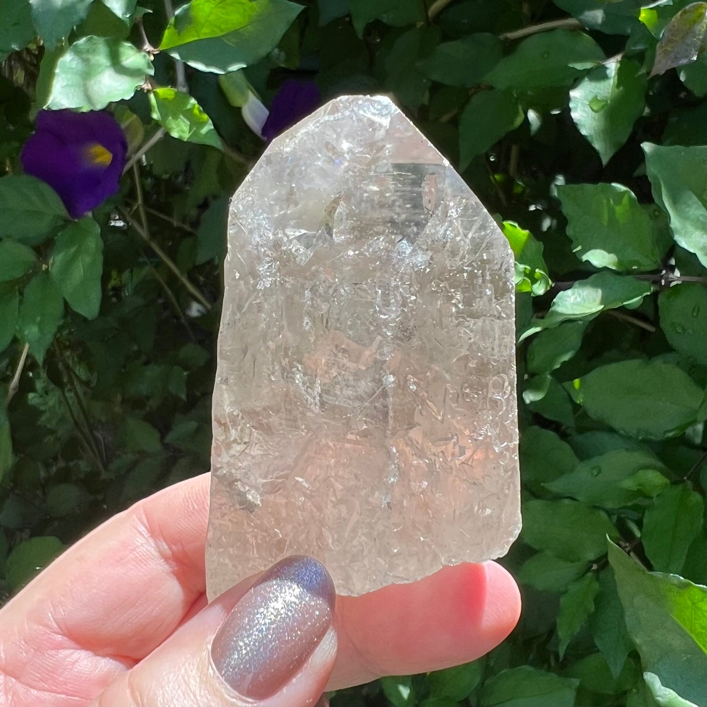 Smoky Quartz Point - Brazil - 9-sided face | Glyphs | Closure of Spiritual/Emotional Journeys | Compassion & Altruism