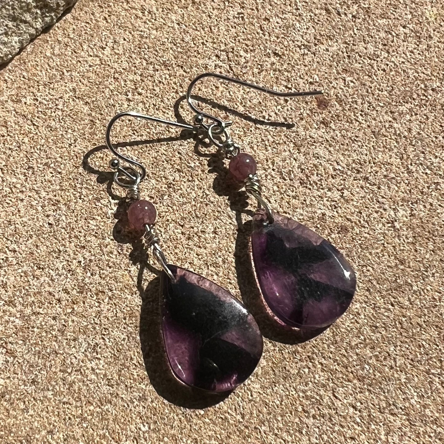 Trapiche Amethyst Silver Earrings: Spiritual Awareness ∙ Intuition ∙ Connection
