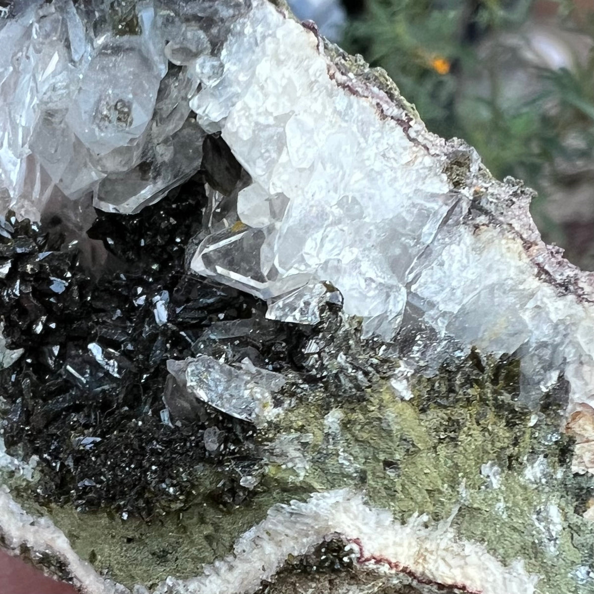 Epidote and Quartz 'Sandwich' Cluster Specimen - 'Fairy Forest' specimen