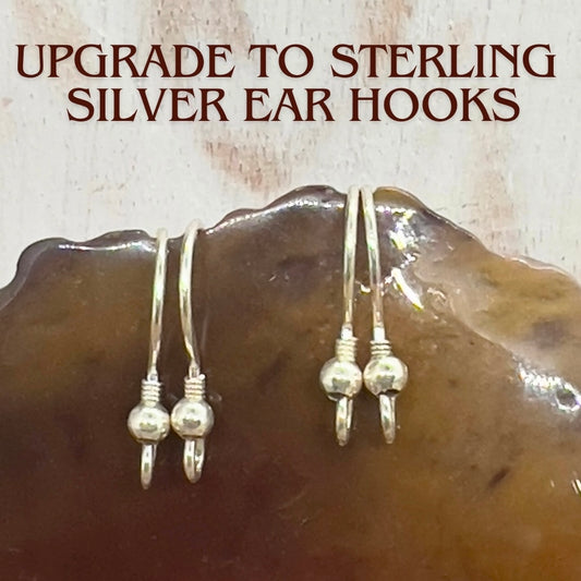 EARRING UPGRADE:  Sterling Silver Ear Hook