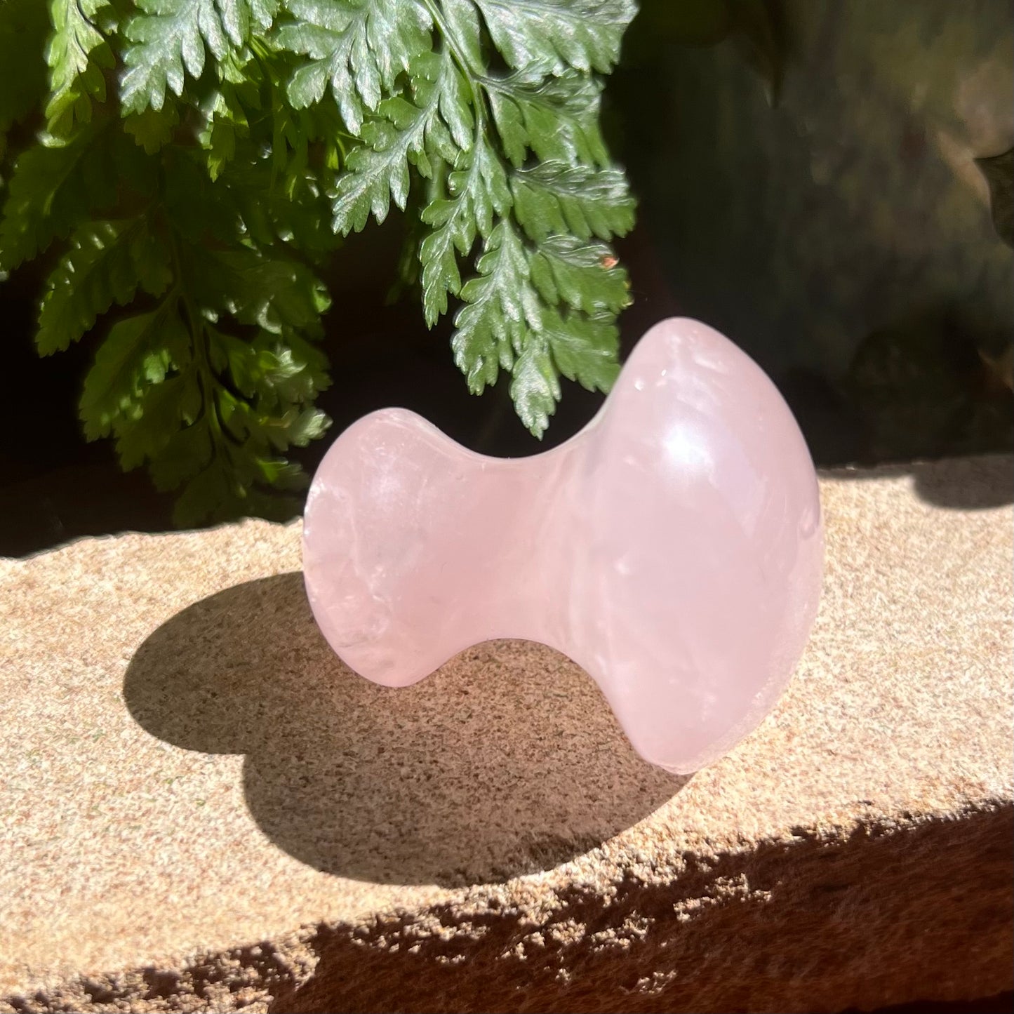 Rose Quartz Massage Mushroom Gua Sha