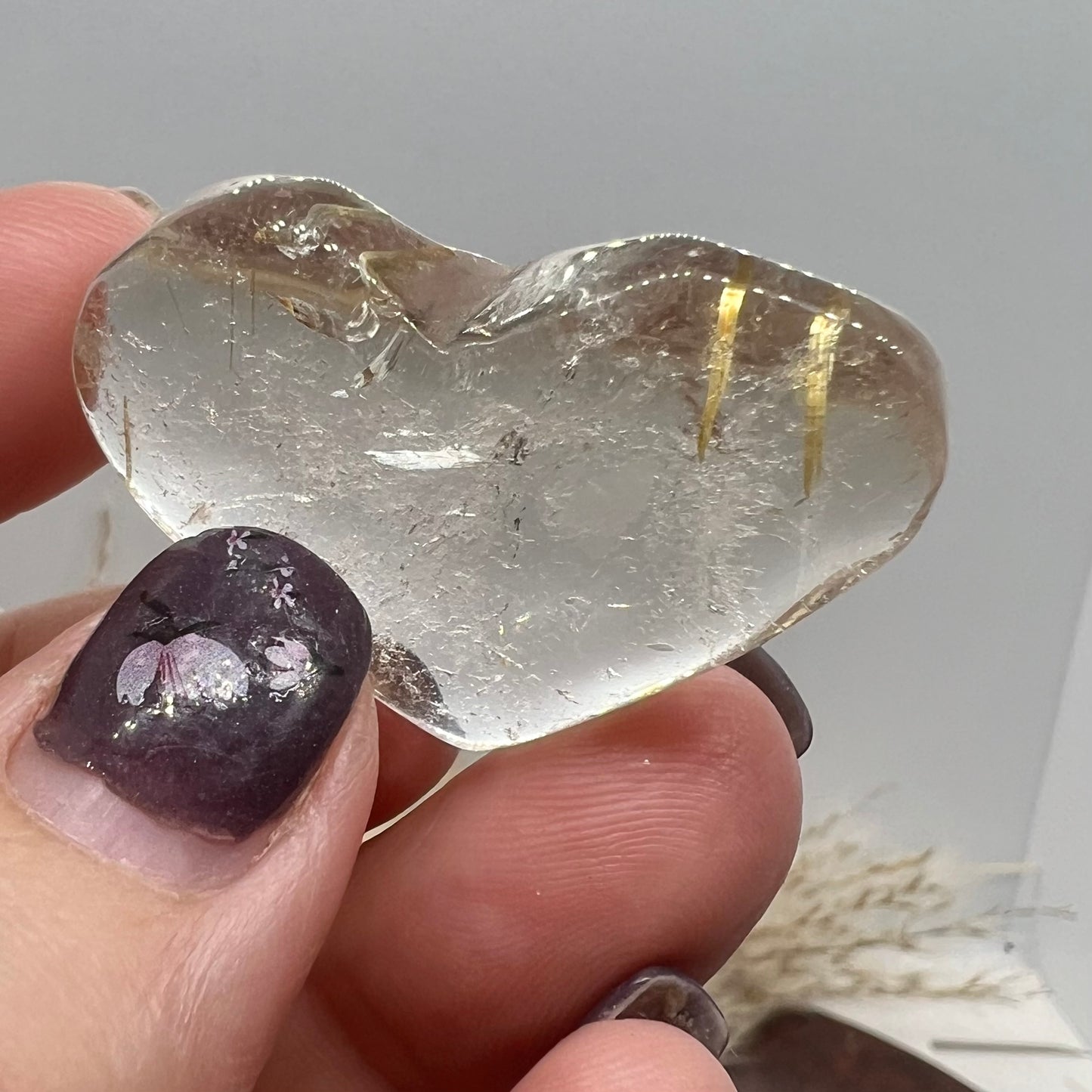 Golden Rutile Quartz Heart Freeform (Brazil) (c)